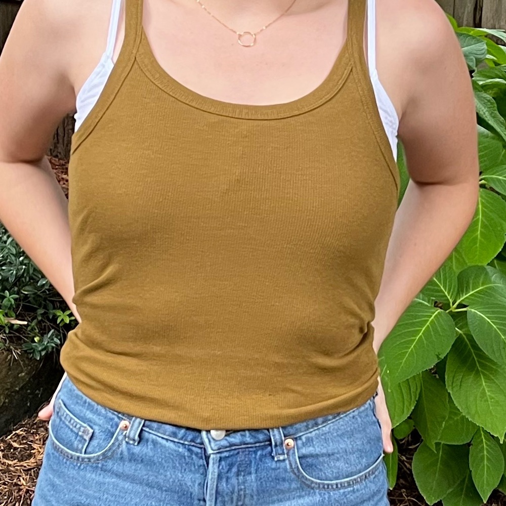 Racerback ribbed tank top